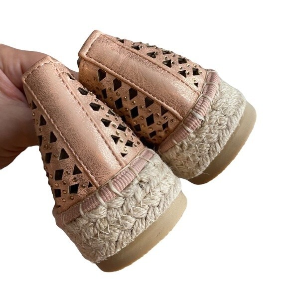 Catherine Malandrino Size 6 Melchior Espadrille Slip On Loafers Rose Gold NWT - Picture 7 of 10